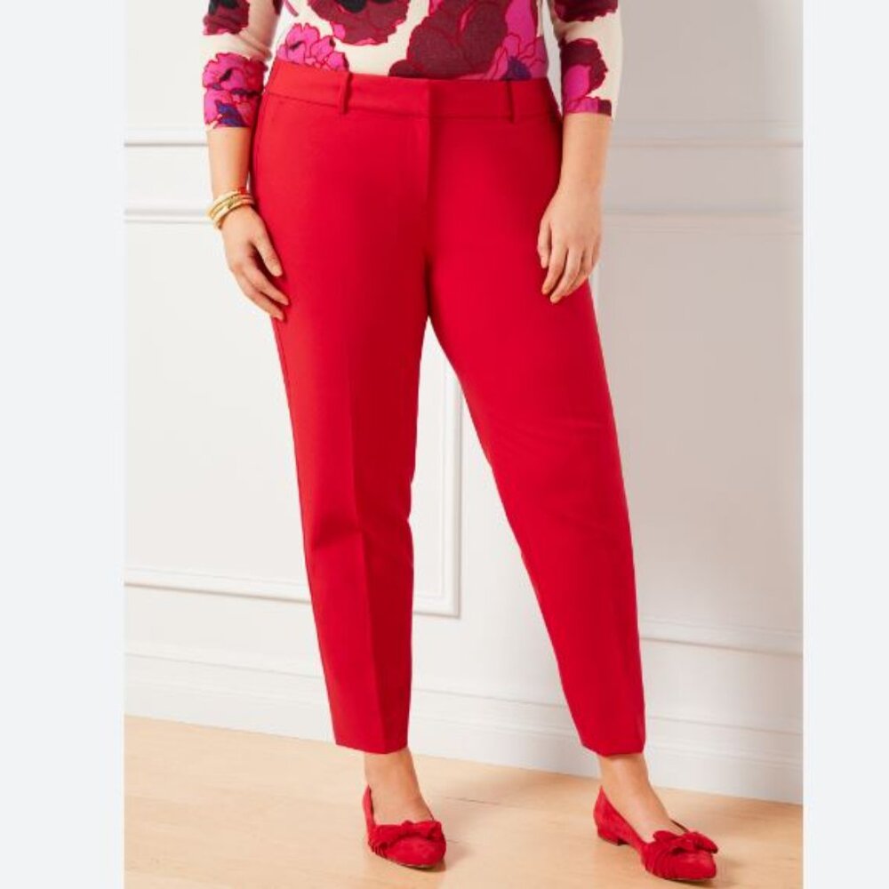 Talbots Red Cropped Ankle Pants